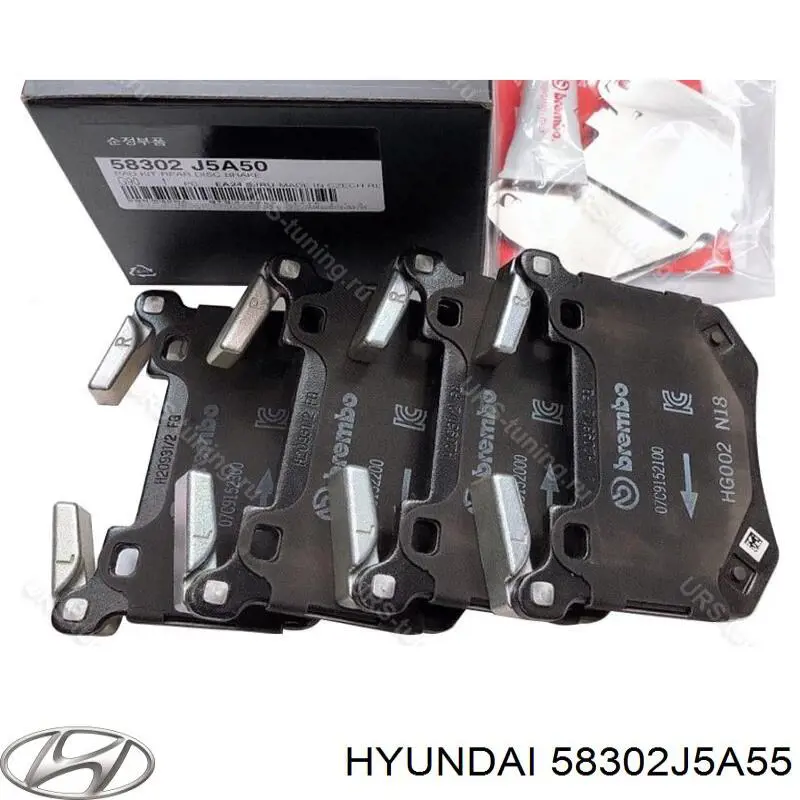Задні гальмівні колодки 58302J5A55 Hyundai/Kia