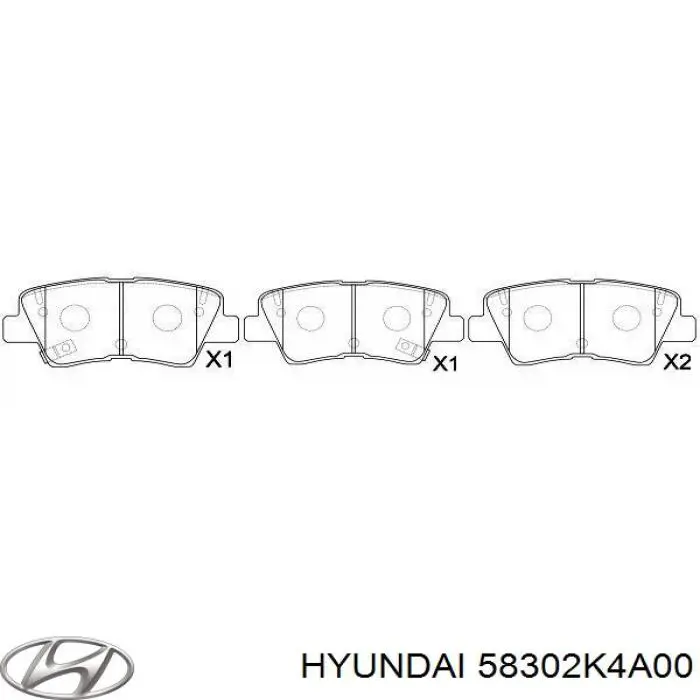 Задні дискові колодки Hyundai/Kia 58302K4A00