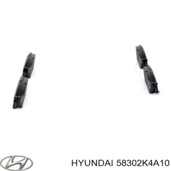 Задні гальмівні колодки 58302K4A10 Hyundai/Kia