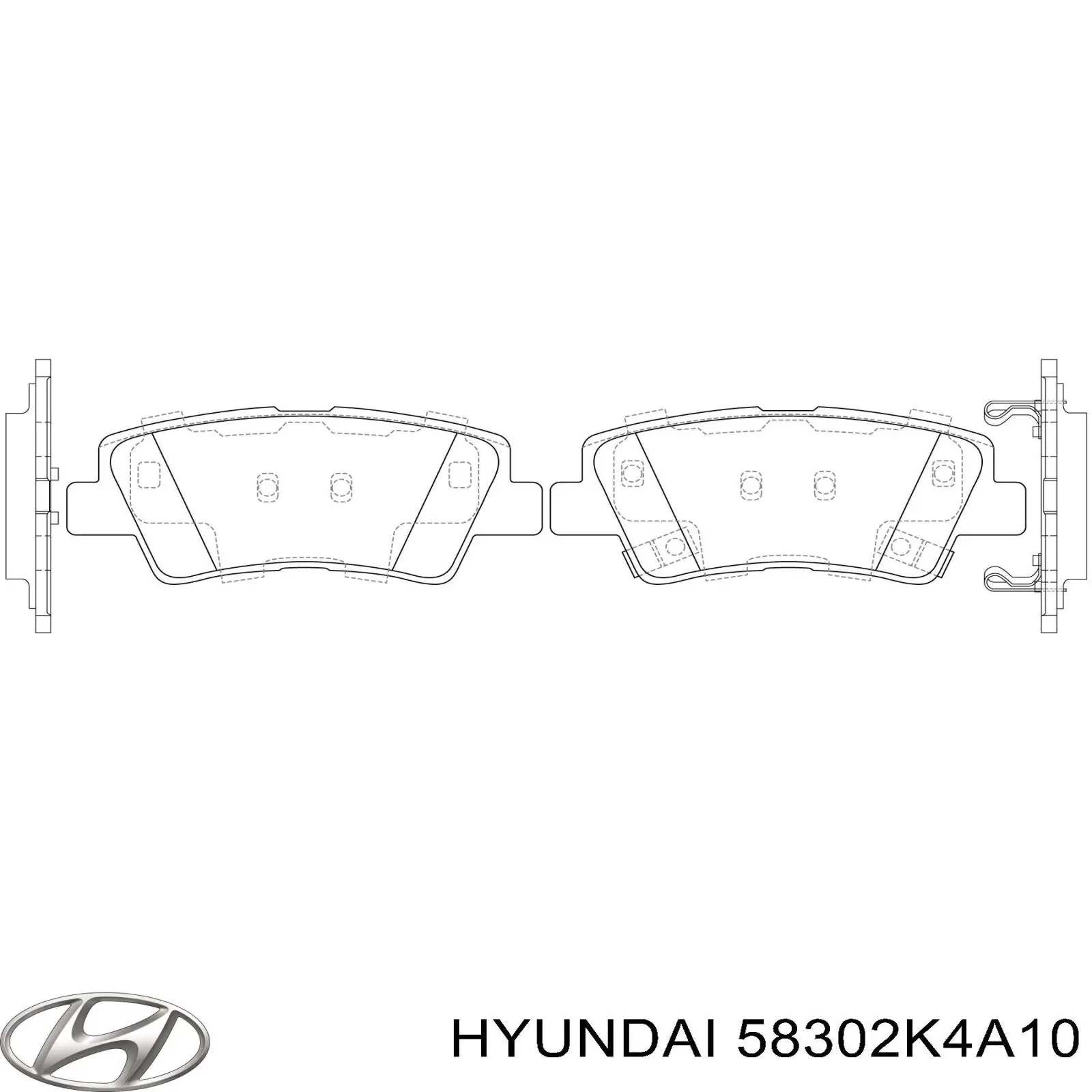 Задні гальмівні колодки 58302K4A10 Hyundai/Kia