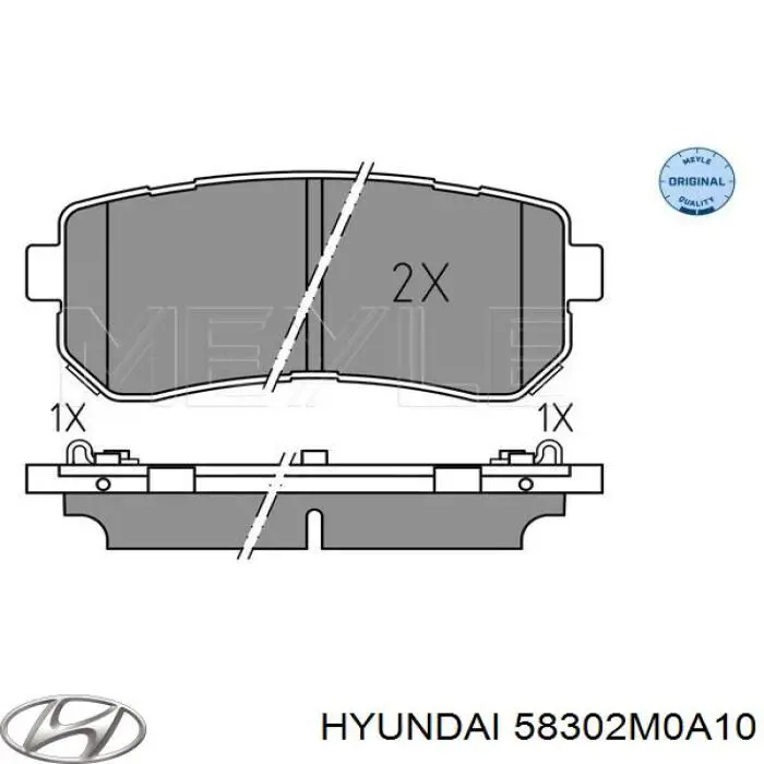 Задні гальмівні колодки Hyundai/Kia 58302M0A10 ціна, від 17.47 USD