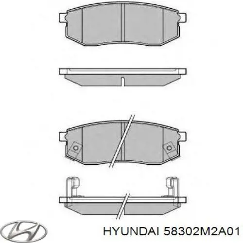 58302M2A01 Hyundai/Kia колодки гальмові задні, дискові