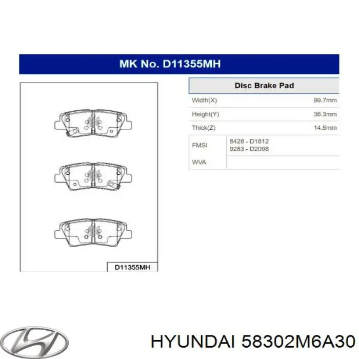 Купити 58302M6A30 Hyundai/Kia 