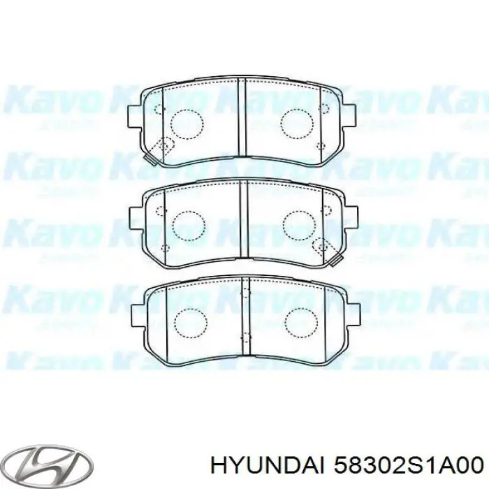 Задні гальмівні колодки 58302S1A00 Hyundai/Kia