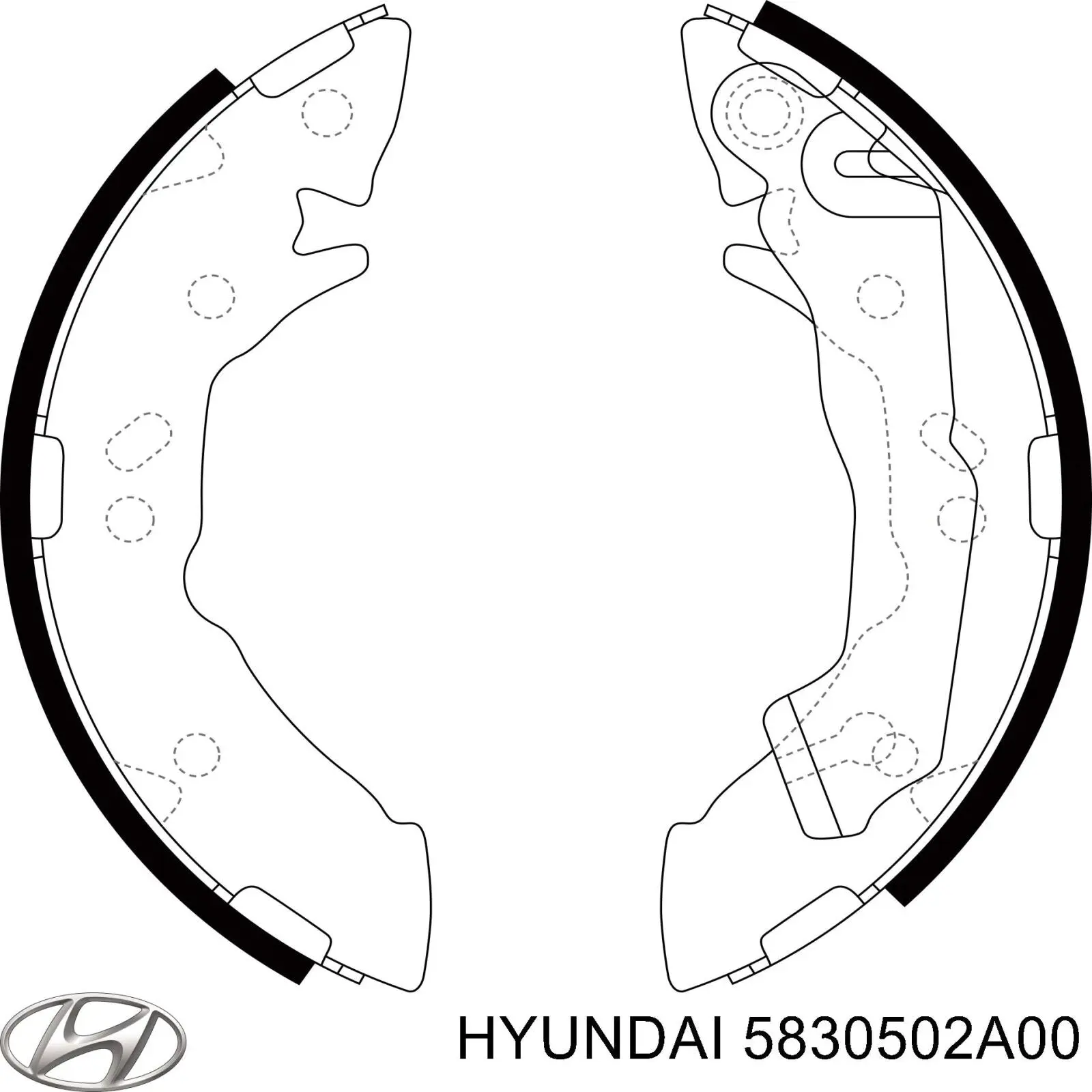 Колодки гальмові задні, барабанні Hyundai/Kia 5830502A00 ціна, від 14.52 USD