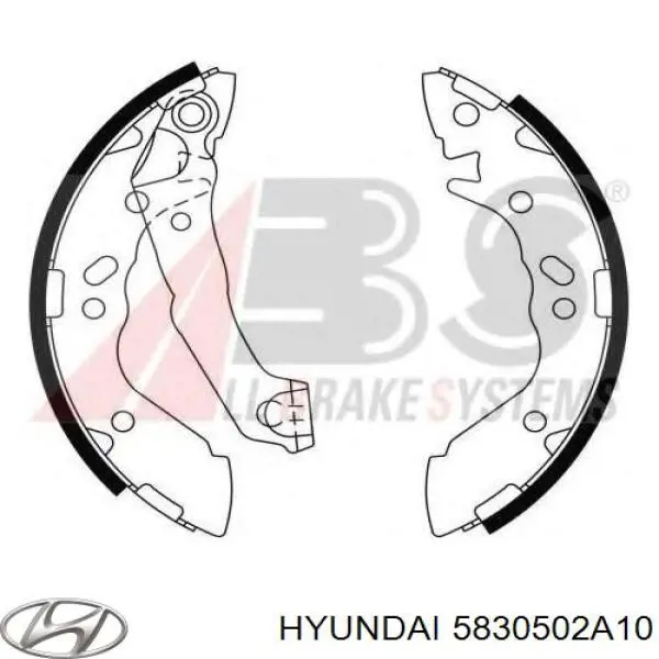 Колодки гальмові задні, барабанні 5830502A10 Hyundai/Kia