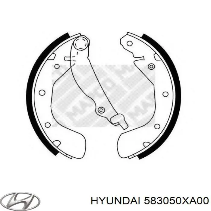 Купити 583050XA00 Hyundai/Kia Колодки гальмові задні, барабанні