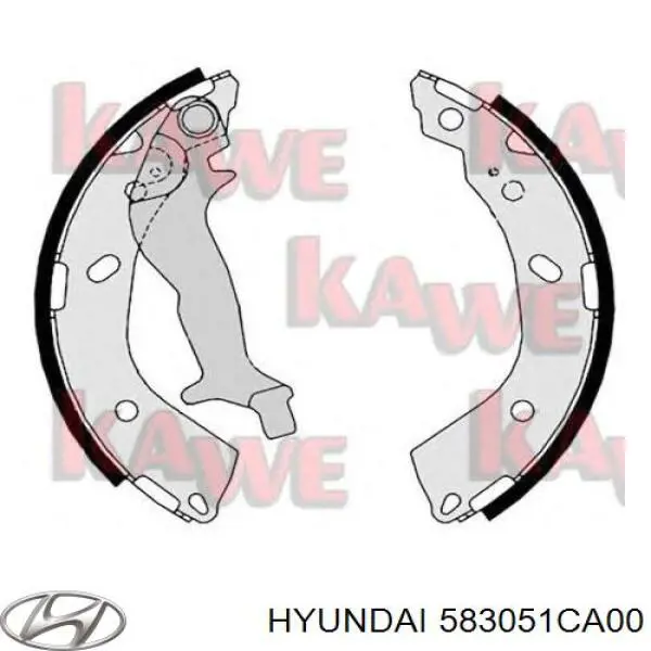 Гальма робочі задні ножні і гальмівні барабани Hyundai/Kia 583051CA00