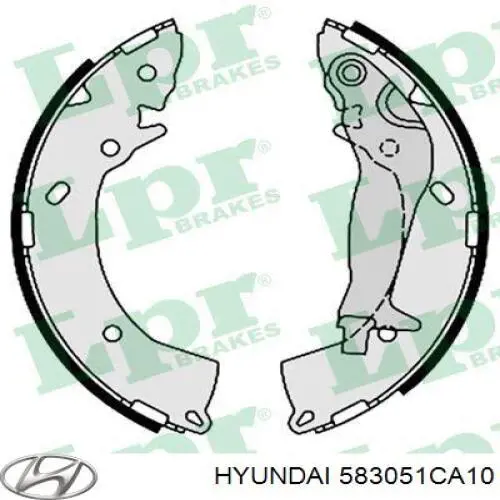 Колодки гальмові задні, барабанні 583051CA10 Hyundai/Kia