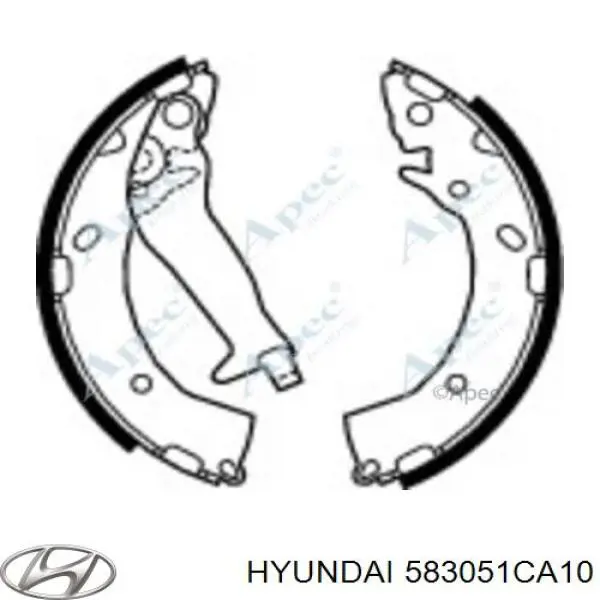 Колодки гальмові задні, барабанні Hyundai/Kia 583051CA10 ціна, від 22.16 USD
