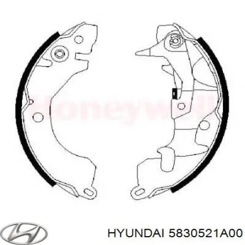 Колодки гальмові задні, барабанні 5830521A00 Hyundai/Kia