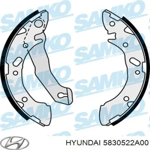 Колодки гальмові задні, барабанні 5830522A00 Hyundai/Kia