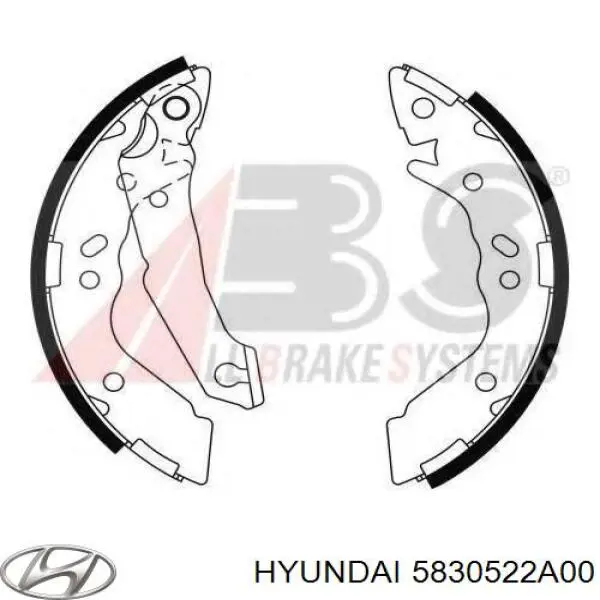 Купити 5830522A00 Hyundai/Kia Колодки гальмові задні, барабанні