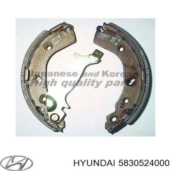 Колодки гальмові задні, барабанні 5830524000 Hyundai/Kia