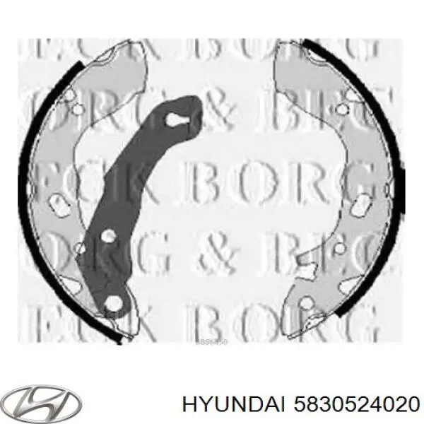 Купити 5830524020 Hyundai/Kia Колодки гальмові задні, барабанні