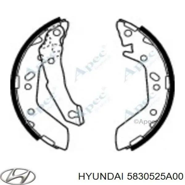 5830525A00 Hyundai/Kia колодки гальмові задні, барабанні