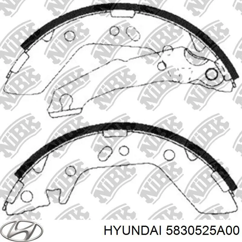 Купити 5830525A00 Hyundai/Kia Колодки гальмові задні, барабанні
