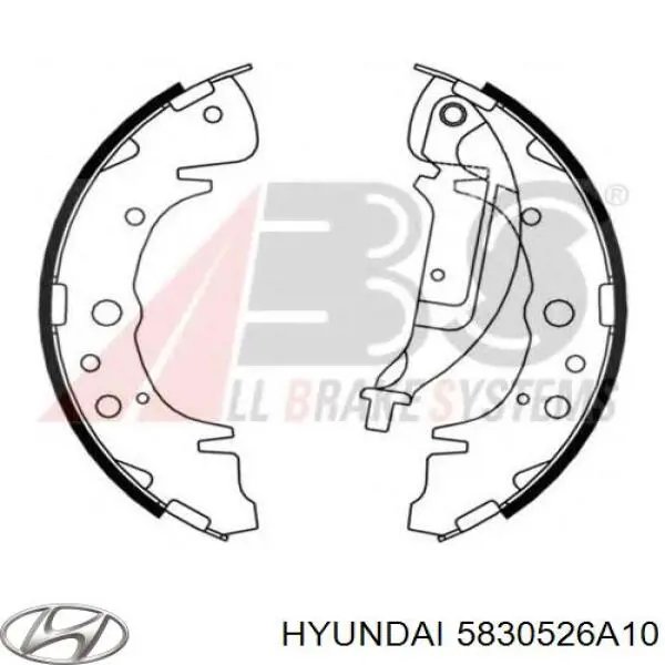 5830526A10 Hyundai/Kia колодки гальмові задні, барабанні