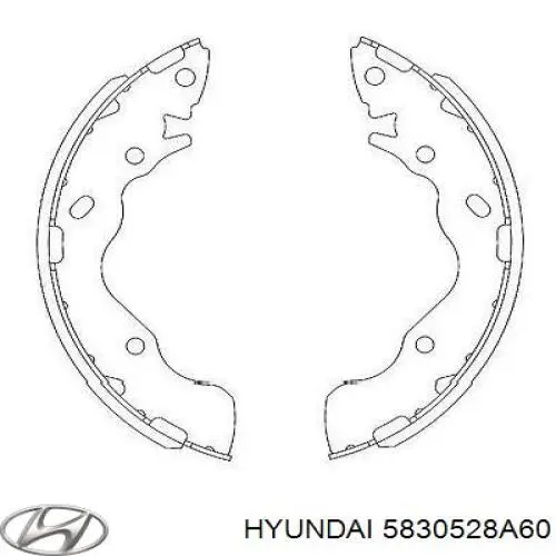 Колодки гальмові задні, барабанні 5830528A60 Hyundai/Kia