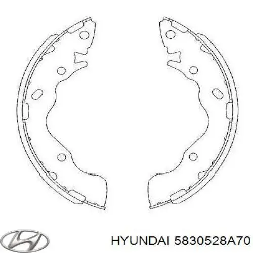 Колодки гальмові задні, барабанні 5830528A70 Hyundai/Kia