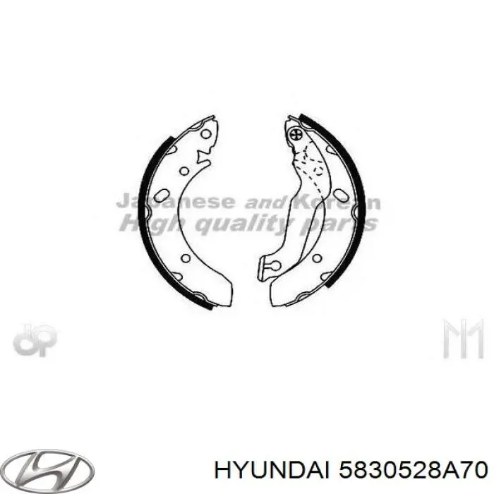 Колодки гальмові задні, барабанні Hyundai/Kia 5830528A70 ціна, від 18.30 USD