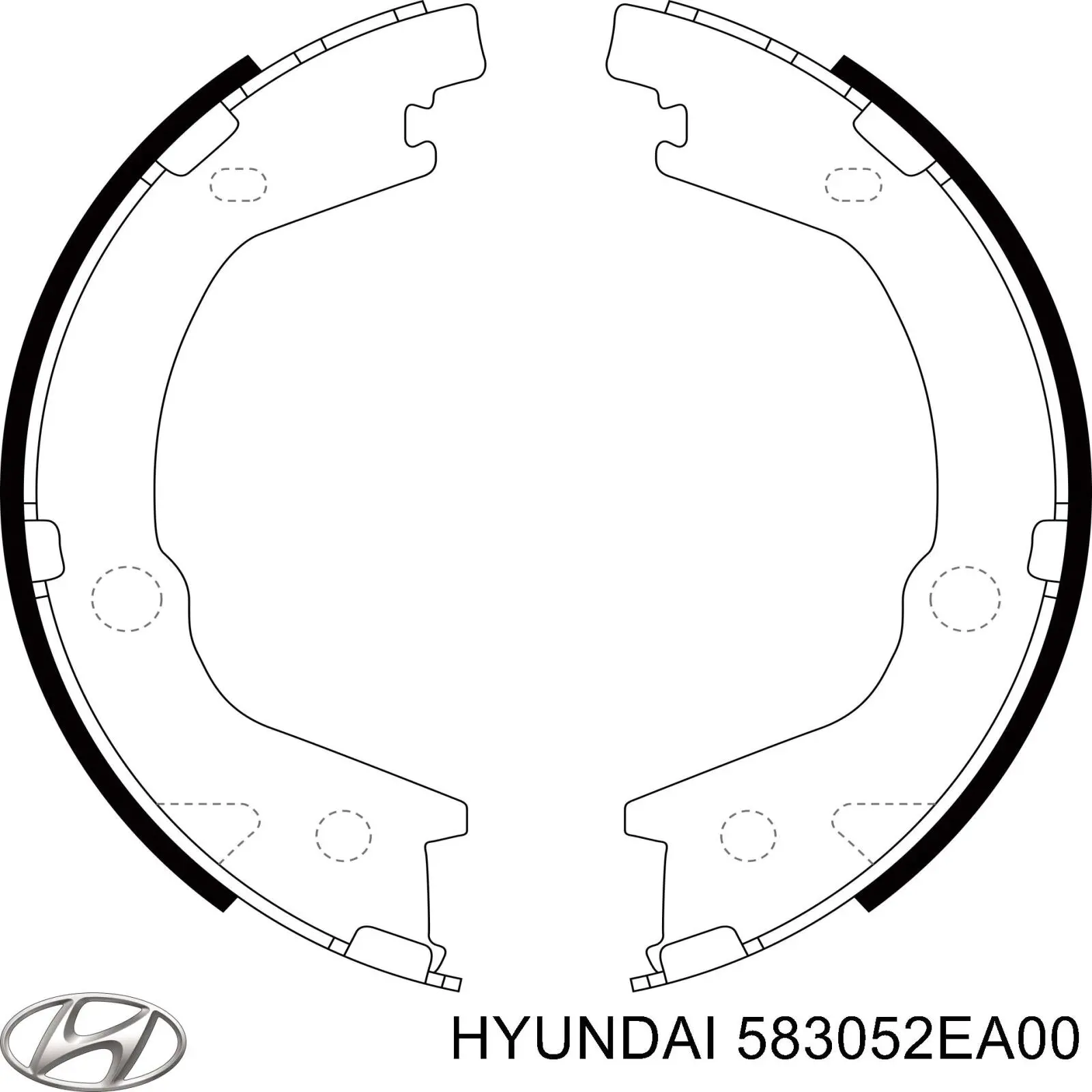 583052EA00 Hyundai/Kia колодки гальмові задні, барабанні