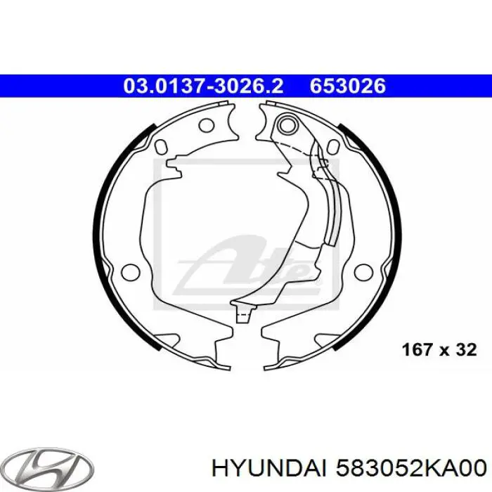 583052KA00 Hyundai/Kia Гальмівні колодки ручника