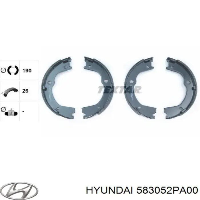 Колодки ручника 583052PA00 Hyundai/Kia