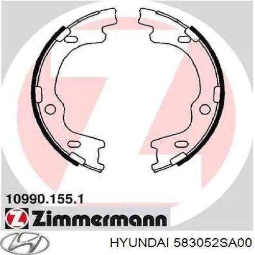 Купити 583052SA00 Hyundai/Kia Гальмівні колодки гальма стоянки