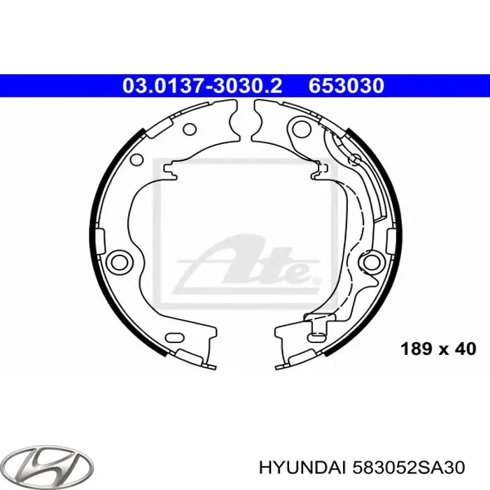 Колодки ручника / стоянкового гальма Hyundai/Kia 583052SA30 ціна, від 43.13 USD