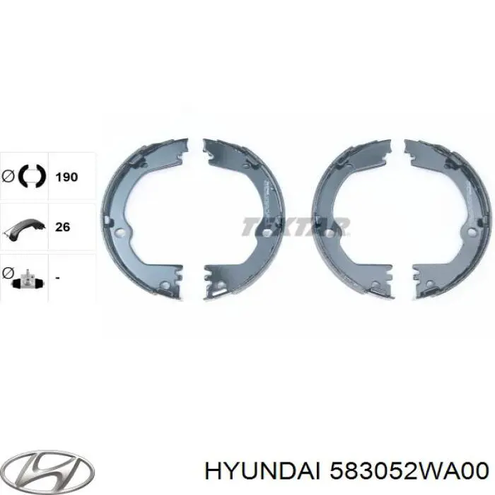 Колодки ручника 583052WA00 Hyundai/Kia