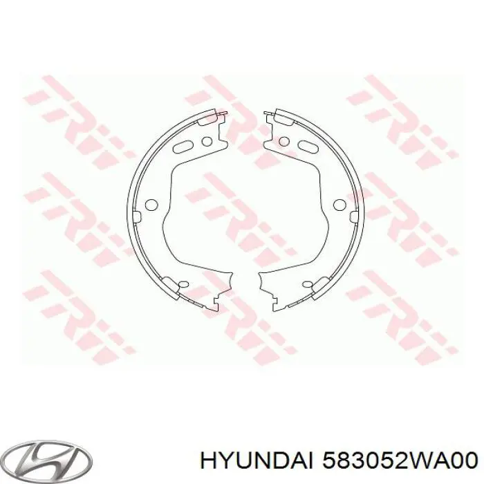 Купити 583052WA00 Hyundai/Kia Гальмівні колодки гальма стоянки