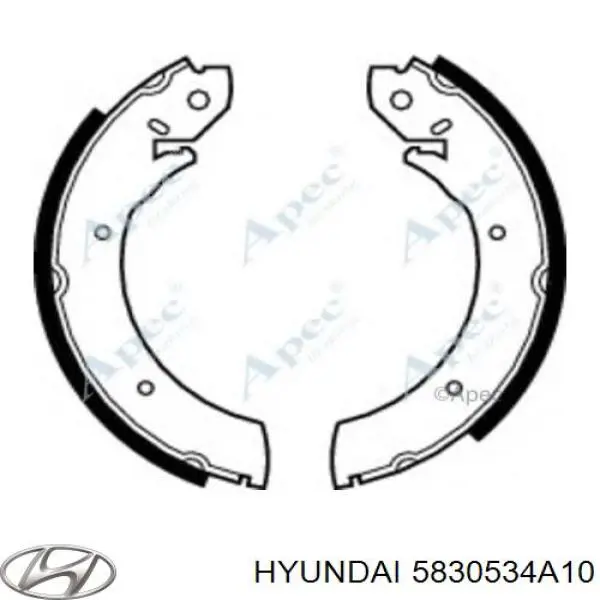 5830534A10 Hyundai/Kia колодки гальмові задні, барабанні