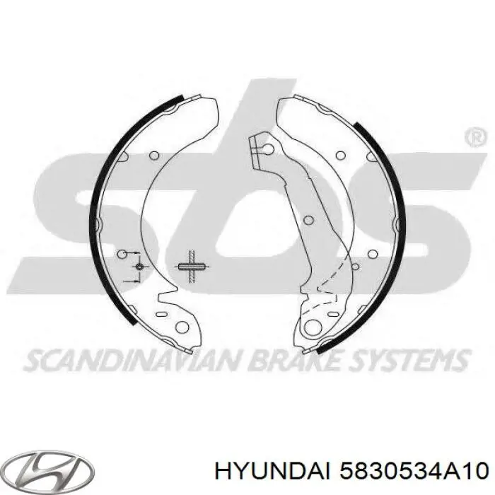 Колодки гальмові задні, барабанні Hyundai/Kia 5830534A10 ціна, від 20.50 USD