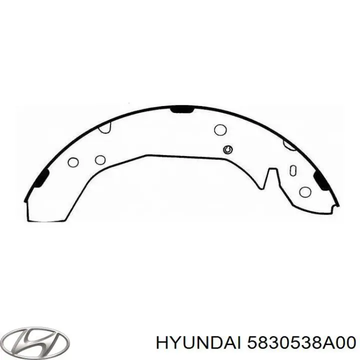 Купити 5830538A00 Hyundai/Kia Колодки гальмові задні, барабанні