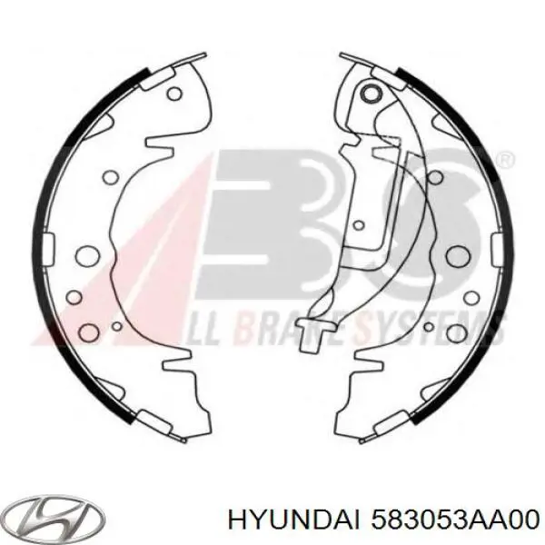 Колодки ручника/стоянкового гальма 583053AA00 Hyundai/Kia