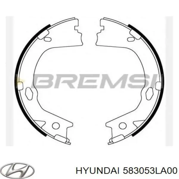 Колодки ручника / стоянкового гальма Hyundai/Kia 583053LA00 ціна, від 34.68 USD