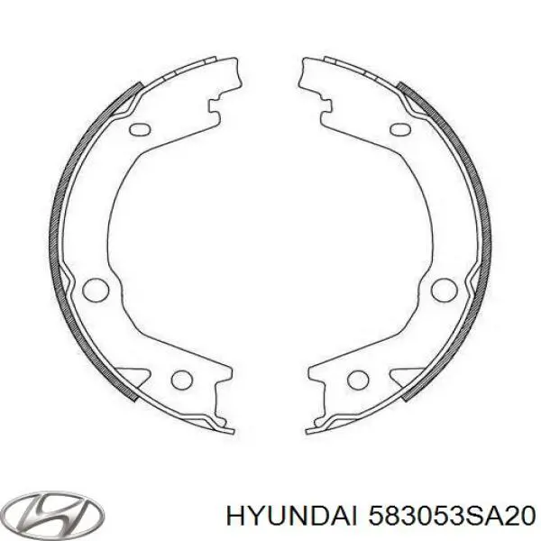 Колодки ручника/стоянкового гальма 583053SA20 Hyundai/Kia