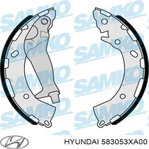 Колодки гальмові задні, барабанні 583053XA00 Hyundai/Kia