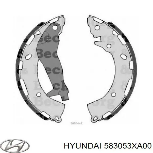 Гальма робочі задні ножні і гальмівні барабани Hyundai/Kia 583053XA00