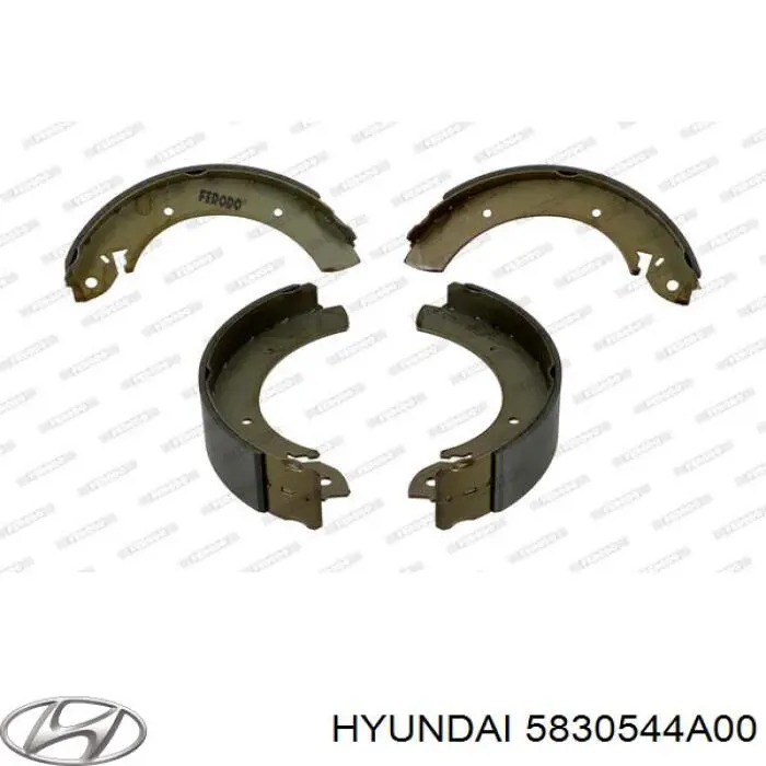 Колодки гальмові задні, барабанні 5830544A00 Hyundai/Kia