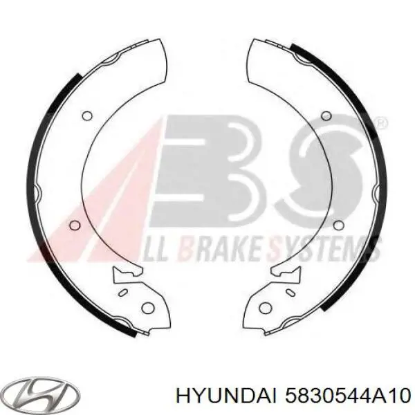 Колодки гальмові задні, барабанні 5830544A10 Hyundai/Kia