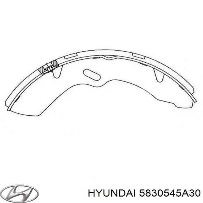 5830545A30 Hyundai/Kia Колодки гальмівні задні, барабанні