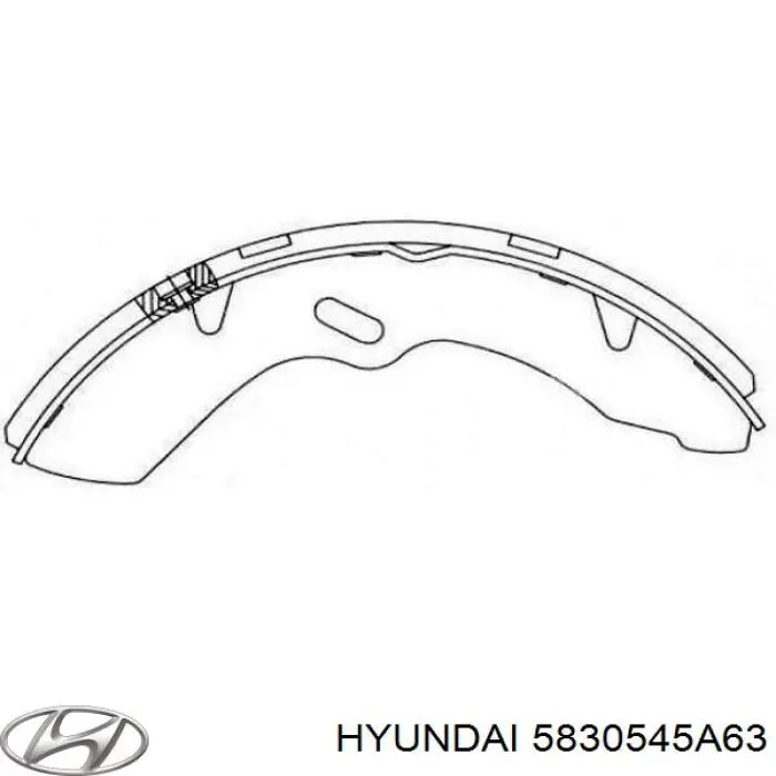 Колодки гальмові задні, барабанні Hyundai/Kia 5830545A63 ціна, від 18.85 USD