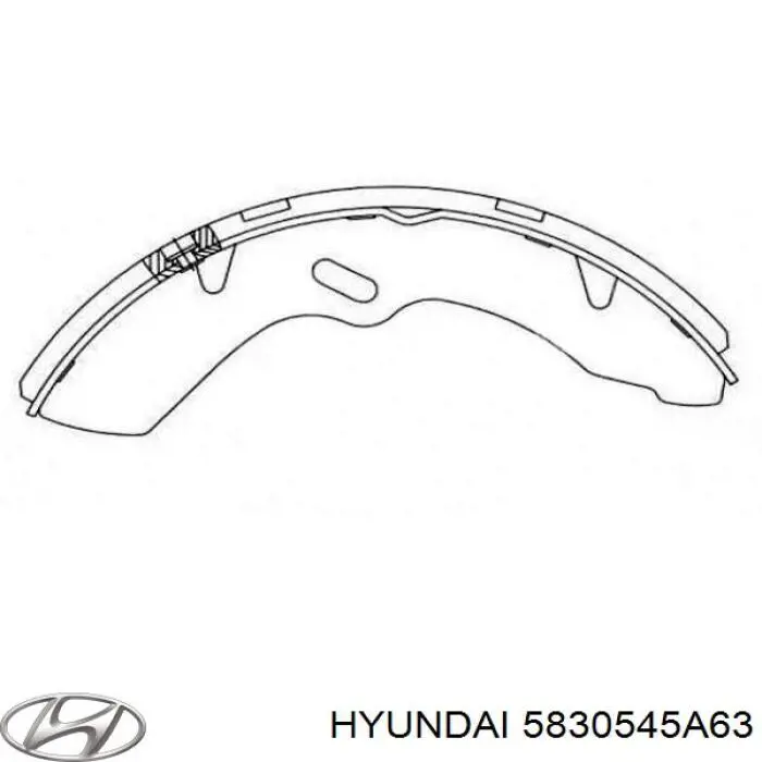 5830545A63 Hyundai/Kia колодки гальмові задні, барабанні