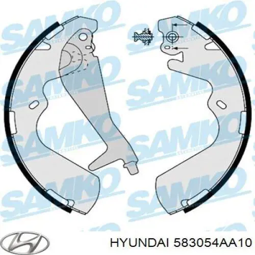 Колодки гальмові задні, барабанні 583054AA10 Hyundai/Kia