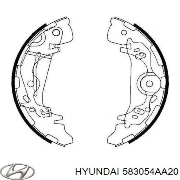 Колодки гальмові задні, барабанні 583054AA20 Hyundai/Kia