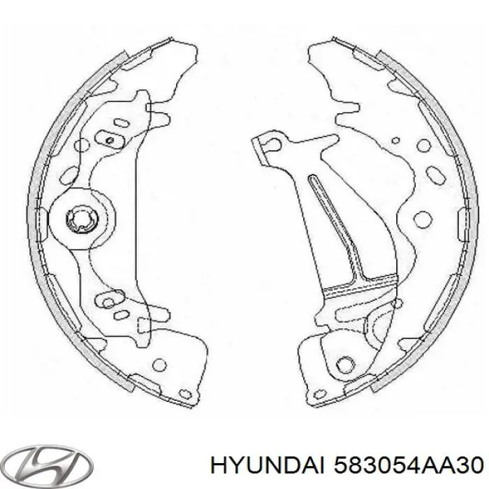 Колодки гальмові задні, барабанні Hyundai/Kia 583054AA30 ціна, від 51.47 USD