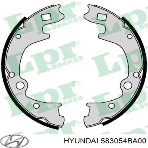 Колодки гальмові задні, барабанні 583054BA00 Hyundai/Kia