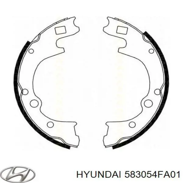Колодки гальмові задні, барабанні 583054FA01 Hyundai/Kia